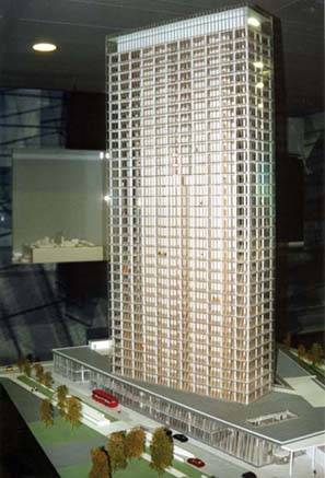 MODELL VIENNA TWIN TOWER M 1: 100